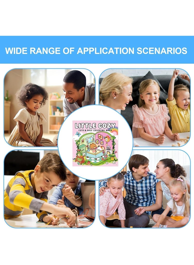 Capstro Bold & Easy Coloring Book for Kids – Cute, Simple Designs for Relaxing Creative Play | Large Illustration Art Book for Children - Little Cozy - Image 4